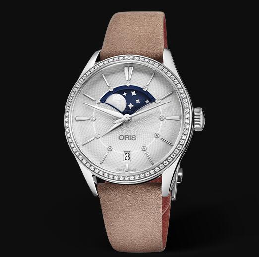 Review Oris Artelier Grande Lune Date Diamonds 36mm Replica Watch 01 763 7723 4951-07 5 18 33FC